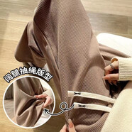 寶娜斯美拉德燈芯絨闊腿褲女春秋季高腰垂感直筒褲女生慵懶風褲子 卡其色四季常規(guī)款1條 均碼 【80-140斤】