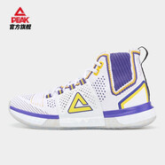 匹克籃球鞋男態(tài)極火花3代高幫DH3三代復刻碳板耐磨透氣運動(dòng)鞋鴛鴦戰靴 大白/紫色 42