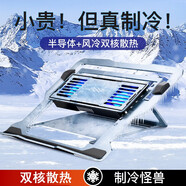 齊論筆記本散熱器半導體制冷游戲本電腦底座降溫支架靜音風(fēng)扇17英寸適應于外星人蘋(píng)果華碩天冰冷板 錆色【半導體+風(fēng)冷】雙核散熱