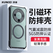 訊迪（Xundd）適用華為Mate60手機殼 Mate60磁吸保護套鏡頭全包氣囊防摔超薄半透明防指紋硅膠親膚散熱保護殼