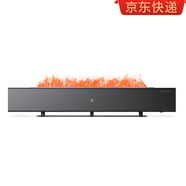 小米（MI）米家火焰石墨烯踢腳線電暖器加濕取暖器加熱 黑色【仿真火焰電暖器版】