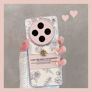 康思琦新款立體玫瑰花女款適用vivox200手機殼x200ProMini全包防摔x100Ultra保護套小眾高級感x100spro軟 玫瑰花+金色花朵 vivo X200