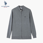 U.S. POLO ASSN.針織衫男士毛衣秋季純棉開衫寬松外套男裝上衣