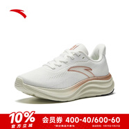 安踏（ANTA）輕云2丨跑步鞋女網(wǎng)面透氣運(yùn)動(dòng)鞋輕便軟底耐磨休閑鞋女 紙莎白/玫瑰金-4 35.5 （女5）