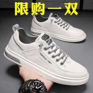 昌祥回力2025夏秋季男鞋休閑鞋子男士板鞋男防水運動鞋小白鞋網(wǎng)面工作鞋 RF-1987白色 42