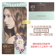 資生堂（Shiseido）日本資生堂BENEFIQUE碧麗妃溫和遮蓋白發(fā)染發(fā)膏黑茶棕 4N