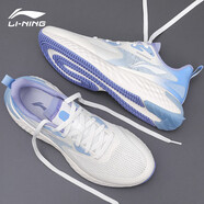 李寧（LI-NING）男鞋運動(dòng)鞋子男跑步鞋夏季新款云科技慢跑鞋柔軟回彈男士休閑鞋 云霧白/新極光藍 42