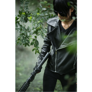 綴櫻黑瞎子cos服阿寧大翻領(lǐng)皮衣男女cos盜墓筆記服裝黑眼鏡可日常 【全新現(xiàn)貨】立領(lǐng)款皮衣 XL
