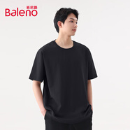 班尼路（Baleno）男士純棉t恤夏季基礎款純色短袖男體恤男款親膚透氣圓領(lǐng)半袖