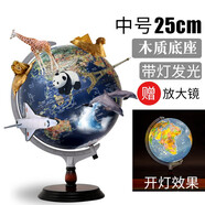 天嶼（TIAN YU） 大號黑科技AR智能語音地球儀萬向高清學生教學版3D立體臺灣產(chǎn)浮雕帶燈擺件兒童 升級款25cm衛(wèi)星浮雕發(fā)光黑科技AR智能