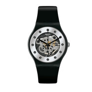 斯沃琪（Swatch） 瑞士手表 小超霸 原創(chuàng)系列 圣誕銀魅 簡約石英表 SUOZ147