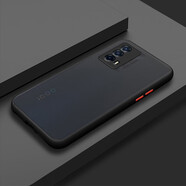 首基艾派 vivoiqooneo手機(jī)殼 vivoiQOOZ5新款全包防摔磨砂撞色手機(jī)保護(hù)殼硅膠 黑色-iQOOZ5【配鋼化膜】