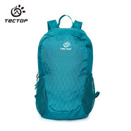 探拓（TECTOP） 戶外徒步雙肩背包 休閑徒步旅行男女通用皮膚包 森墨藍