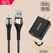 喆凡數(shù)據(jù)線適用于入耳降噪頭戴式真無線運(yùn)動耳機(jī)充電線藍(lán)牙音箱音響低音炮USB充電器線 黑色1米充電線+10W充電器套裝 索尼SRS-XB10 XB11 XB12 XB20
