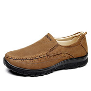 隆瑞祥老北京布鞋春秋男鞋舒適透氣老人鞋防滑加厚底中老年爸爸鞋子 駝色99-6LRX 39