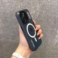 秒揚 膚感磨砂磁吸可無(wú)線(xiàn)充電適用蘋(píng)果手機殼iPhone新款防摔保護套硅膠全包簡(jiǎn)約高級感情侶款 【磨砂黑 SENSORY】自帶磁吸 iPhone 14
