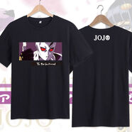 牧獸jojo的奇妙冒險周邊衣服 吉良吉影動漫二次元純棉短袖t恤男生夏季 黑--tobe XL--五分袖純棉面料