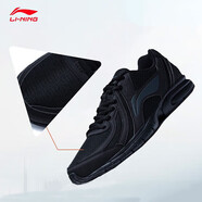 李寧（LI-NING）男鞋運動鞋男新款透氣跑鞋輕便減震跑步鞋 黑色 (網(wǎng)面) 40