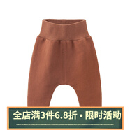 Kordear （考拉蒂嬰兒褲子寶寶新生兒褲子嬰兒裝哈倫褲大pp褲男女寶寶棉褲開檔保暖護肚長褲春秋款 棕色 66 cm