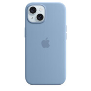 APPLE蘋果iPhone15Plus手機(jī)殼MagSafe磁吸硅膠/透明保護(hù)殼保護(hù)套 凜藍(lán)色