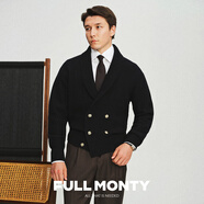 FULL MONTY【青果領雙排扣】藏青色休閑毛衣男士針織開衫羊毛外套2024秋冬 藏青色8822 L