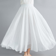 賢語(yǔ)2023年新款復古森女文藝大擺純色顯瘦荷葉邊棉麻半身裙女長(cháng)裙子 白色 均碼 建議80-140斤以?xún)?
                                         title=