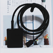 小米15 15pro 15ultra 90W數(shù)據(jù)線保護套充電器套紅米K80殼纏繞繩 硅膠套黑+全包套線
