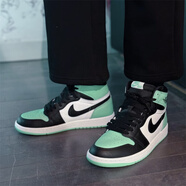 耐克（NIKE）Air Jordan 1 High OG AJ1高幫薄荷綠黑腳趾男女情侶運動籃球鞋 DZ5485-130白黑綠 42 (265mm)