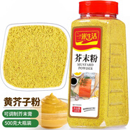 一米生活 芥末粉 500g大瓶裝 壽司調味海鮮燒烤烹飪香料調味料 可做芥末膏