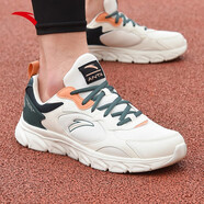 安踏男鞋運動(dòng)鞋男春夏耐磨減震防滑跑步鞋黑色網(wǎng)面軟底輕便通勤鞋子男 【網(wǎng)面】5566-1白/森林綠 42.5 (265mm)