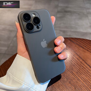 呆殼【超薄軟殼帶鏡頭膜】適用iphone14pro手機殼透明蘋果13硅膠14promax磨砂iphone15防摔13pro保護套 輕薄磨砂軟殼-自帶鏡頭膜【透黑】 iPhone 13