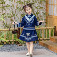 洽函壯族服裝兒童女廣西三月三男女童少數民族服飾幼兒學(xué)生班服演出服 女童 120
