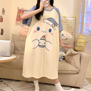 DYAASShello kitty睡衣女夏季hellokitty凱蒂貓睡裙女款夏天2024新款可 YZL-61602玉桂狗 M(75-95斤)