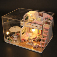 我の屋DIY小屋粉黛閣樓手工小房子木質模型屋解壓玩具七夕禮物女情人節(jié)