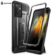 SUPCASE 三星 GalaxyS21\/S22\/S22Ultra 新款全包防摔三防手機(jī)殼男款 三星S21Ultra【裂漆黑】