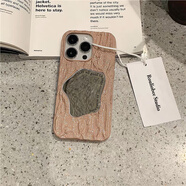 冷淡風(fēng)高級感鏡面水鉆11適用蘋果14Promax手機(jī)殼12女15pro韓國 砂粉巖石紋異形鏡 iPhone13