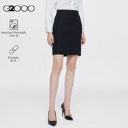 G2000女裝春秋可機洗易打理顯線條鉛筆裙H型斜紋西裙 深靛藍 XL/40