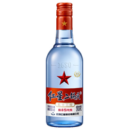 紅星二鍋頭北京 藍(lán)瓶綿柔8陳釀 清香型白酒 純糧釀造酒 口糧酒 53%vol 250mL 1瓶 藍(lán)八