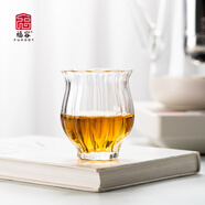 福容（FUROOT）金樽杯品茗杯高硼硅玻璃杯耐高溫防燙茶杯喝茶杯主人杯單杯150ml 透明