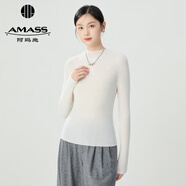 阿瑪施（AMASS）女裝3D無縫一線成衣 修身純羊毛針織衫女5399776 白 2XL (6碼)