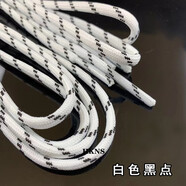HKNS適配于安··踏圓形鞋帶黑白男女運動(dòng)鞋老爹鞋籃球鞋跑鞋休閑鞋鞋帶 白色黑點(diǎn)丨一雙裝 120cm丨推薦6孔