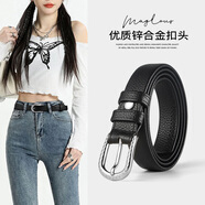 卡帝樂(lè )鱷魚(yú)（CARTELO）女士頭層皮帶簡(jiǎn)約腰帶休閑褲帶百搭時(shí)尚裝飾禮物送女友