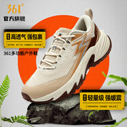 361°運動(dòng)鞋男鞋2024年秋季新款越野多功能防滑戶(hù)外徒步鞋男鞋 燕麥奶/咖啡棕色-輕野系列 43