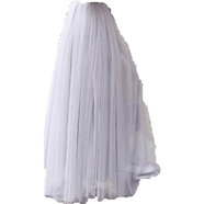 蘭威費雷秋冬新款網(wǎng)紗半身裙女高腰中長(cháng)款a字裙百褶裙紗裙蓬蓬裙 洋氣灰色 M 68C