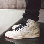 耐克（NIKE）新款男鞋 Air Jordan 1  AJ1 喬1運(yùn)動籃球鞋 BV1803-106 做舊聯(lián)名 47.5
