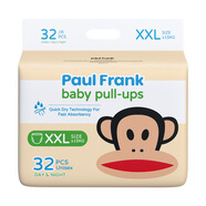 大嘴猴（paul frank）瘋狂動(dòng)物城嬰兒拉拉褲寶寶無(wú)痕腰圍成長(zhǎng)褲 拉拉褲 XXL32片(實(shí)發(fā)2包 共64片)