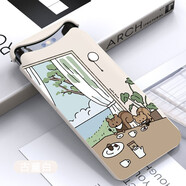 寶呈寶 適用oppo findx手機(jī)殼升降磁吸攝像頭保護(hù)套Find X防摔硬殼卡通男女款個(gè)性創(chuàng)意潮 【松鼠用餐】+全屏軟膜 Findx