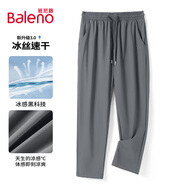 班尼路（Baleno）休閑褲男夏季長褲男士簡約潮流直筒褲薄款冰絲夏天透氣速干褲子男