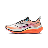 李寧（LI-NING）赤兔7PRO跑步鞋男鞋2024新款輕便緩震競速運動跑步鞋ARPU001 標準白/熒光淺桔-18【不過dewu】 41.5
