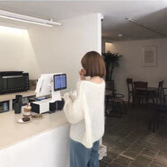 歌班婭泡泡袖毛衣女新款秋季鏤空針織衫休閑百搭外穿寬松慵懶風打底上衣 象牙白 --薄款，毛毛較少 L 110-120斤--關注優(yōu)先發(fā)貨